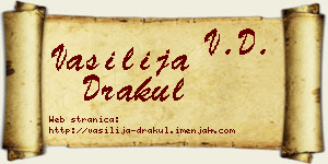 Vasilija Drakul vizit kartica